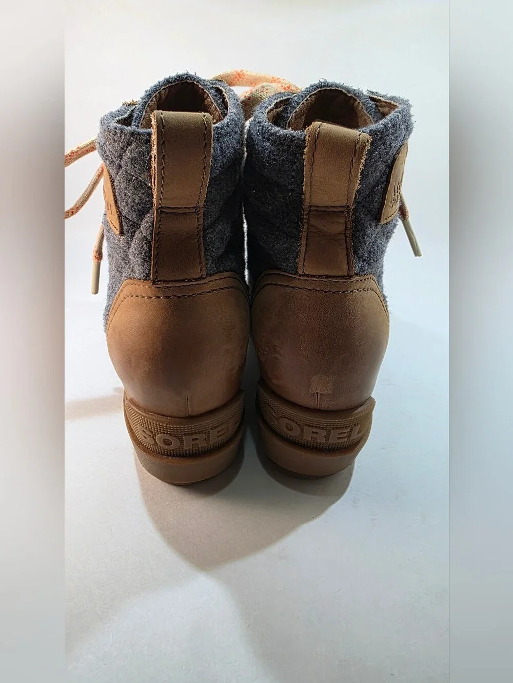 Sorel Evie II NW Lace Plus Waterproof Velvet Tan/Gum Quilted Wedges Womens 6